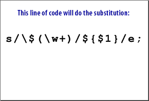 2) This line of code will do the substitution