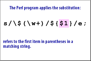 5) refers to the first item in parentheses in a matching string